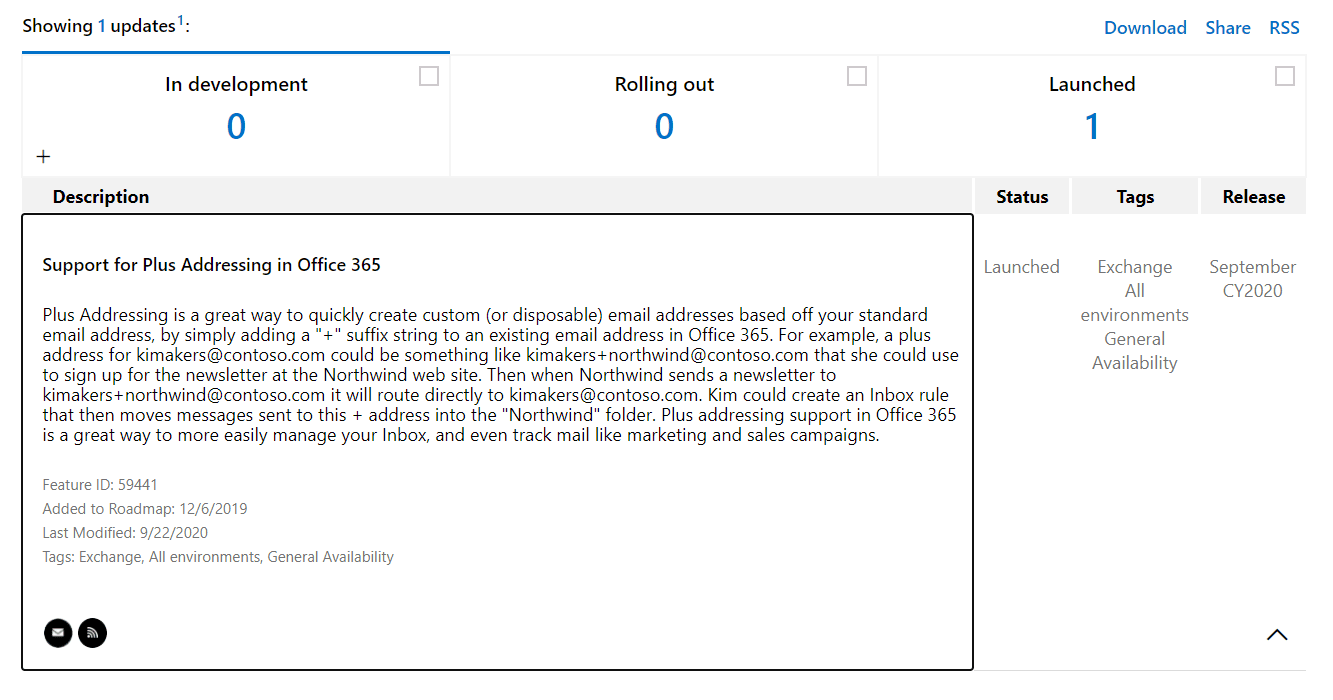 Enable '+' plus addressing in Exchange Online